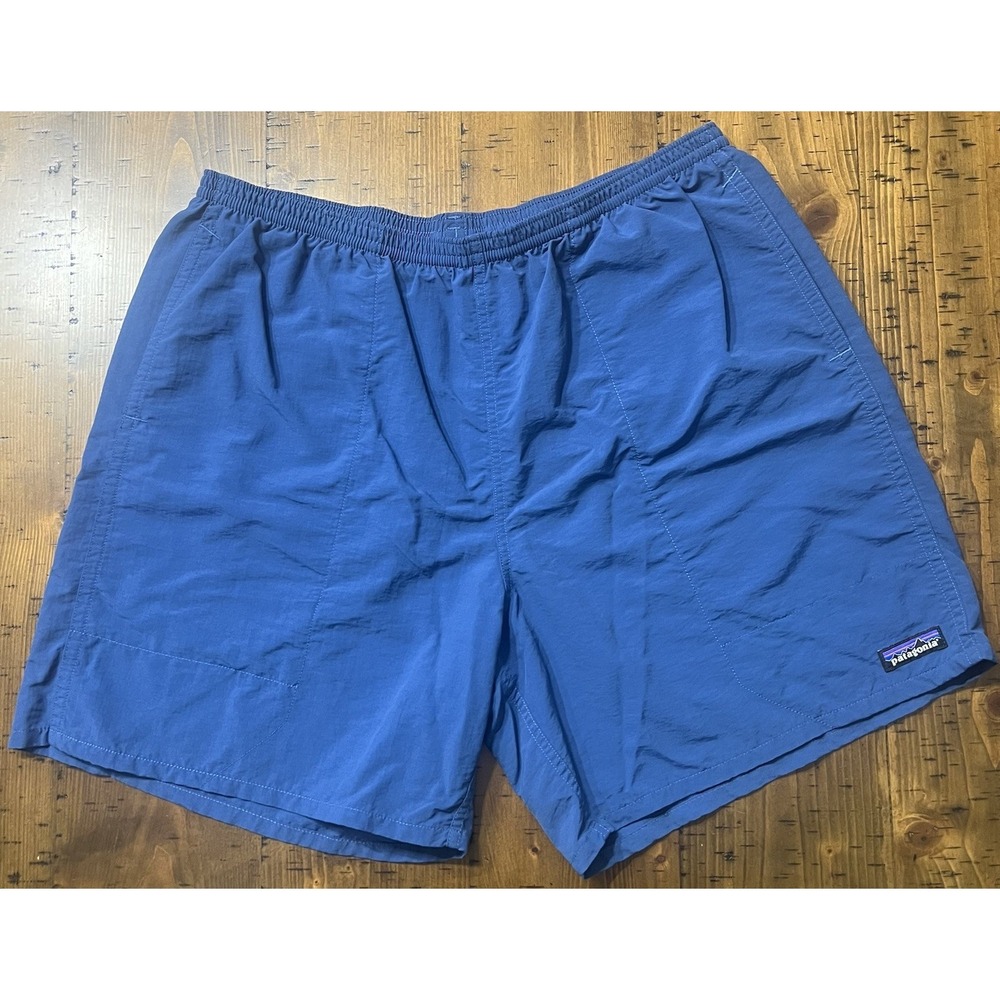 Patagonia Baggies Mens XL blue 6" Unlined Hybrid Swim Trunks Nylon Hiking